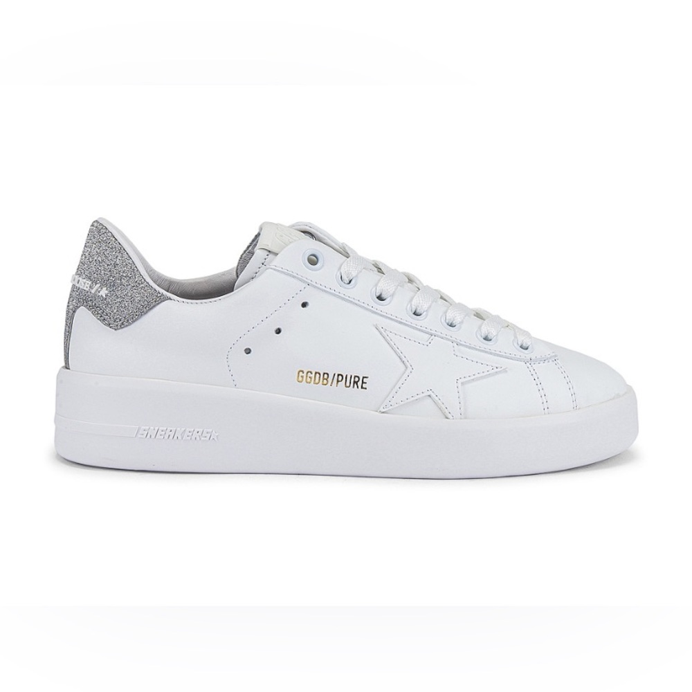 Golden Goose Pure Star Sneaker White Silver NIB Auth Women
